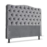 Cabeceira De Cama Box Casal 140 Cm Dunas &#8211; Veludo Cinza