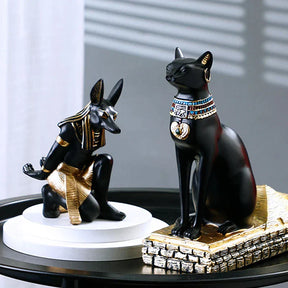 Estatueta Egípcio Anúbis Cão de Resina | Santorini ©