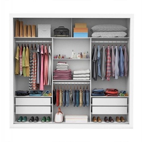 Guarda-Roupa Melissa Glass 3 Portas Com Espelho Branco Carioca Móveis